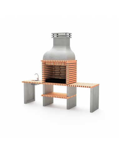 Barbecue Altea with left sink & tap