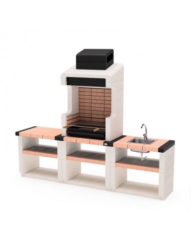 Cocina de exterior DURANGO PLUS SIDE STAND, Fregadero y grifo, Brasero Tuozi - 1