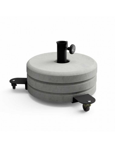 Pied de parasol gris avec roulettes Inumbra - 1