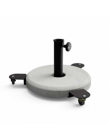 Pied de parasol gris avec roulettes Inumbra - 1 2