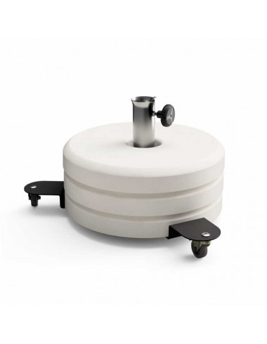 Pied de parasol blanc avec roulettes Inumbra - 1