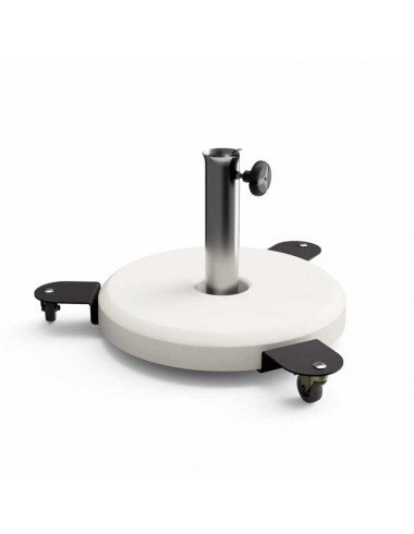 Pied de parasol blanc avec roulettes Inumbra - 1 2