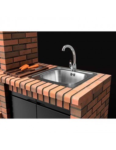 Module de Support Latéral VOLTERRA Évier et Robinet, Avec Portes Movelar - 3 2