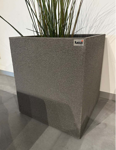 Flower Pot Euclid Textured Grey 48.5cm (Exhibition item) Tuozi - 1