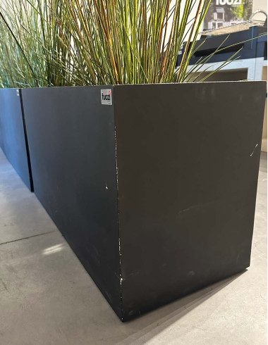 Flower Pot Euclid Smooth Black 90cm (Exhibition item) Tuozi - 1