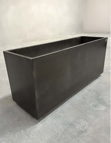 Flower Pot Euclid Smooth Black 118cm Tuozi - 1